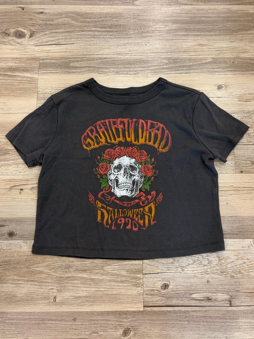 Grateful Dead Skull Graphic Cropped Tee